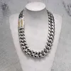 Hip Hop Jewelry Men Thick Miami Cuban Necklace 26mm Plain Style 925 Silver Chain