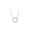 quality necklace diamond round rose gold pendant style crystal necklace women fashion jewelry