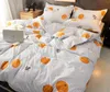デザイナーベッド掛け布団セット寝具セット高品質のリアクティブ印刷ベッドクロス4PCS冬の牧歌的なキングサイズ豪華な寝具S1386889