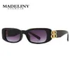 Sunglasses MADELINY Square Women Small Frame Designer Eyewear Unique Vintage Outdoor Gafas Bling Shades UV400 Men MA039328f