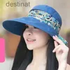 Brede rand hoeden emmer hoeden nieuw merk dames sunbonnet zon hoed zomer vouwen zonnebrandcrème anti-uv grote strand pet zomer hoed mode sunhat dames hatl231221