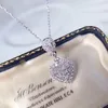 Anhänger Mode Wirklich 925 Sterling Silber Halskette Großes Herz Simulierte Diamant Hochzeit Anhänger Für Frauen Schmuck Geschenk