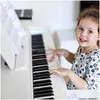 Cadeau Wrap Cadeau Cadeau 88/61/54/49/37 Touches Autocollants transparents pour clavier de piano pour enfants Accessoires de décoration de la maison Drop Drop Delive Dhnnq