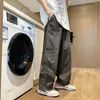 Männer Jeans Mode Marke Ins Taste Patch Tasche Overalls Lose Breite Bein Lässig Lange Hosen Männer Und Frauen