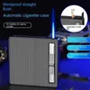 20 Pieces Cigarette Box Case Tobacco Cigarettes in Packs Gadgets for Men Torch No Gas Lighter Windproof