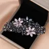 Acessórios de cabelo Retro Rhinestone Pin para Mulheres Vintage Estilo Europeu Floral Clipe Estético Barrettes Meninas Headwear