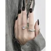 FINS Bump Design Echt S925 Sterling Silber Unebener Ring Offene Männer und Frauen Einstellbar Punk Rock Finger Edlen Schmuck Zubehör 231220