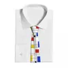 Noeuds papillon néo-plasticisme cravates unisexe polyester 8 cm étroit Mondrian abstrait géométrique art cou accessoires cravate fête de mariage