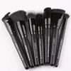 Zoreya Black Makeup Brushes Set Eye Face Cosmetic Foundation Powder Blush Eyeshadow Kabuki Blandning Make Up Brush Beauty Tool 231221