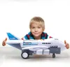 Kids Airplane Toys Deformation Music Simulation Track Inertia Toy Aircraft Passenger Plane Airliner Car Children s Gift 231221