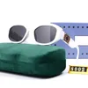 Nuevas gafas de sol de moda para hombre, gafas de diseño vintage, montura cuadrada de estilo moderno, lentes UV 400 con estuche 8002