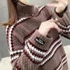 Sweater des femmes Automne Hiver Coutre-coulé élevé High Neck Loose Corée Étudiant de mode Knitting For Women 231220