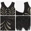 Scary Wear Women Flapper Robes plus taille vintage 1920s robe inspirée de Gatsby perle à paillettes à frange pour le bal de fête