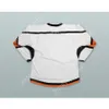 Aangepaste vlammende puck White Hockey Jersey NIEUWE TOP ED S-M-L-XL-XXL-3XL-4XL-5XL-6XL