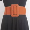 Bälten Kvinnor Runway Fashion Patent Leather Elastic Cummerbunds Female Dress Corsets Waistband Decoration Wide Belt R2629