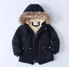Boy's Wool Coat With Large Fur Collar Winter Fleece Jackets For Children Trench Hooded Warm Kids Baby Boy Outerwear Windbreaker 231221