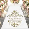 Nome sposo da sposa personalizzato e appuntamento per le decalcomanie della pista da ballo per matrimoni Centro di decorazione per feste di nozze in vinile Centro di adesivo per pavimenti 4496 x0202J