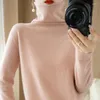 Женские свитера 2023 Женский свитер Turtleneck осень зима теплые вязаные с длинным рукавом рубашки корейская модная рубашка повседневная джемпер