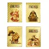Kortspel 55 One Piece English Gold Foil Cards Luffy Zoro Stam Japanese Manga Peripheral Collection Drop Delivery Otmyx