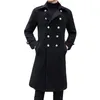 Arrival Fashion Large Autumn Winter Men Long Windbreaker Youth Woolen Coat Thick Casual Plus Size M L XL 2XL 3XL 4XL 231221