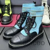 News Designers Ankle Boots Women Boots Colored Round Head Thick Sole Elevated Elastic Martin Boots Lace up Shoes Sock Boots