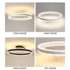 Kronleuchter Nordic Ring Led Decke Kraut Dimmkennbar für Esszimmer Küche Schlafzimmer Flur Anhänger Lichter Hausdekoration Luster Vorrichtung