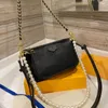 Designer tygväskor kvinnor handväska plånbok kedja läder koppling lady cowhide tote presbyopic korthållare plånbok messenger crossbody 2 st set väska