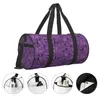 Sacs de plein air Sac de sport Witchy Halloween Purple Sports avec chaussures Mode Mâle Femelle Conception étanche Sac à main drôle Formation Fitness