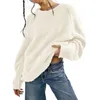 Maglioni da donna girocollo pullover a maniche lunghe maglione lavorato a maglia H sciolto Ecu felpe leggere per uomo