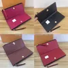 Whole Classic Ladies Long Willet para mujeres Multicolor Designer Moned Purse Purse Packer Package Original Ladies Zipper Wallet PO320T