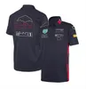 F1 Racing Model Clothing Tide Brand Team Perez Cardigan Polo Shirt Polyester Quick-drying Motorcycle Riding Suit with the Sa