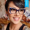 Sunglasses Frames Patchwork Color Eyeglass For Women TR90 Material Blue Light Blocking Glasses Frame European American Woman Glass