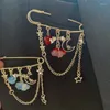 Brooches Fashionable Chain Brooch Pin Corsage Alloy Material Lapel Pins For Clothing