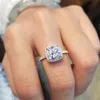 2020 Cushion cut 3ct Lab Diamond Ring 925 sterling silver Engagement Wedding band Rings for Women men Moissanite Party Jewelry227C