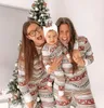 Boże Narodzenie Dopasowanie strojów Zimowa matka ojciec Dzieci Pajamy Zestaw Baby Romper Casual Soft Upwear Xmas Look PJS 231220