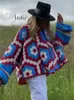 Женские куртки Jastie 2024, осенне-зимняя куртка, уличная мода, свободный с принтом, повседневный кардиган с длинными рукавами, кимоно, хлопковое пальто