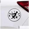 Autocollants de voiture Nouveau 2023 Sticker drôle PL Pointer du réservoir de carburant vers FL HELLAFLUSH Vinyl Decal Decal Wholesale Drop Livrot Mobil Automob Dhmol