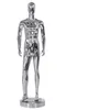 Высокое качество серебряный манекен Мужская модель гальванического манекена Прямая продажа с фабрики
