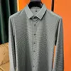 High End Mała Plaid Shirt do mężczyzn z długich rękawów Business Casual Lose Lining Ubrania 231221