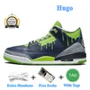 Jumpman 3 Mens Basketball Shoes 3s Hugo Rio Sunset Luck Green Noir Palomino Un Fire Red Pressment Cool Gray White Cement Redaged Men Women Trainer Sports Sneakers