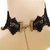 1pc Gothic Style Tattoo Tassel Lace Necklace Pendant Chain Crystal Choker Wedding Jewelry Necklace Women False Collar Statement260n