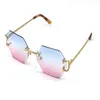 Lunettes de soleil New Retro Piccadilly Crystal Cut Cut Cut Eyewear 0118 Fashion Fashion Avant-Garde Design UV400 D2298 de couleur claire