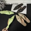 Moda sapatos planos botteg venet coelhos marca artesanal sapatos femininos muller sapatos 2023 novo couro genuíno laca couro oco chinelos para o verão feminino