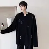 Felpe da uomo maglioni sciolti e versatili per uomini donne in stile coreano coppia a manica lunga colore a colore autunno streetwear top oversize