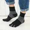 Sport Five Finger Socks Compression Cotton Big Striped Colorful Thick Good Quality Outdoor Basketball Travel Toe 5 Pairs 231221