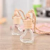 Love Shape Car perfume pendant empty bottle Car ornaments interior rearview mirror diffuser bottle pendant jewelry 50Pcs free DHL Shipp Epem