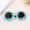 kids sunglasses adult round flower Fashion Sun glass girls boys sport shades outdoor sun eyewear 6 Colors daisy shaped UV resistant suneyewears