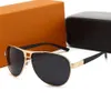2021 Top Designer Metal okulary mody Pilot Pilot Men Sun Sunglasses Uv400 Styl komercyjny z Box332C