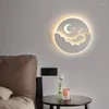 Wandlamp LED Wolk Sterren Maan Voor Slaapkamer Nachtkastje Kinderkamer Kinderen Creatieve TV Achtergrond Trap Gangpad Licht Binnen