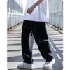 UNISSEX Haruku Hiphop Streetwear Roupas masculinas Trendência versátil direta e direta de calças de macacões bonitos